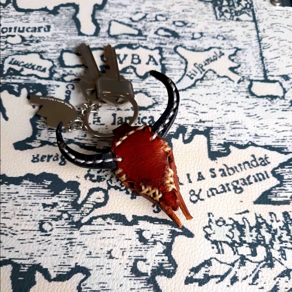 Leather keychain